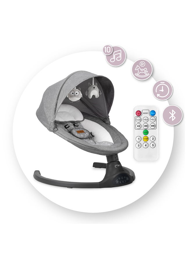 Kenani Electric Baby Bouncer For Infants, Kids Up To 9 Kg With Anti-Slip Pad, Lightweight, Bluetooth Features Connect With Smartphone, Insect Net