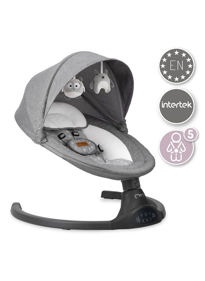 Kenani Electric Baby Bouncer For Infants, Kids Up To 9 Kg With Anti-Slip Pad, Lightweight, Bluetooth Features Connect With Smartphone, Insect Net