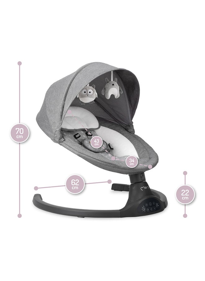 Kenani Electric Baby Bouncer For Infants, Kids Up To 9 Kg With Anti-Slip Pad, Lightweight, Bluetooth Features Connect With Smartphone, Insect Net