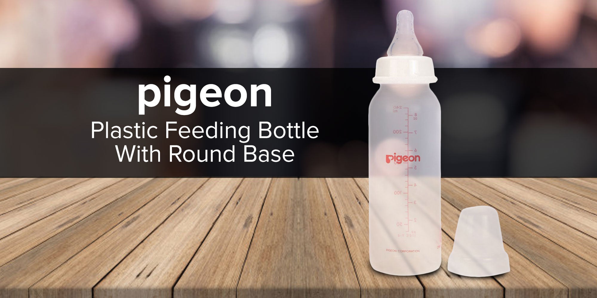 Plastic Feeding Bottle With Round Base Assorted