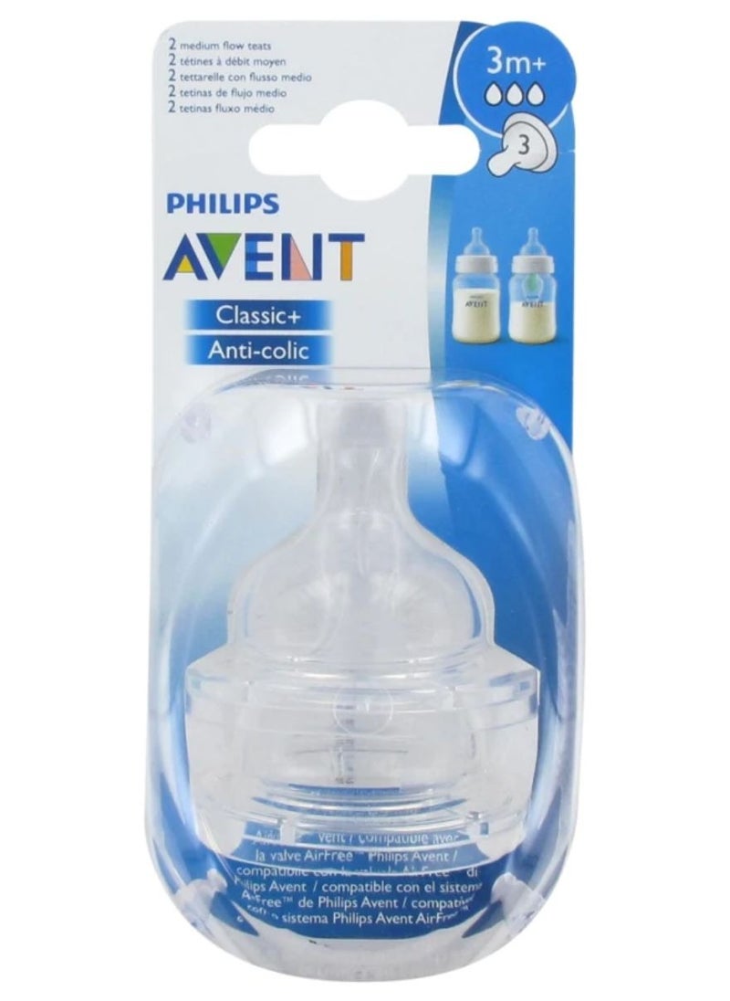 Philips Avent Sil Teats Airflex 3 Holes 2'S