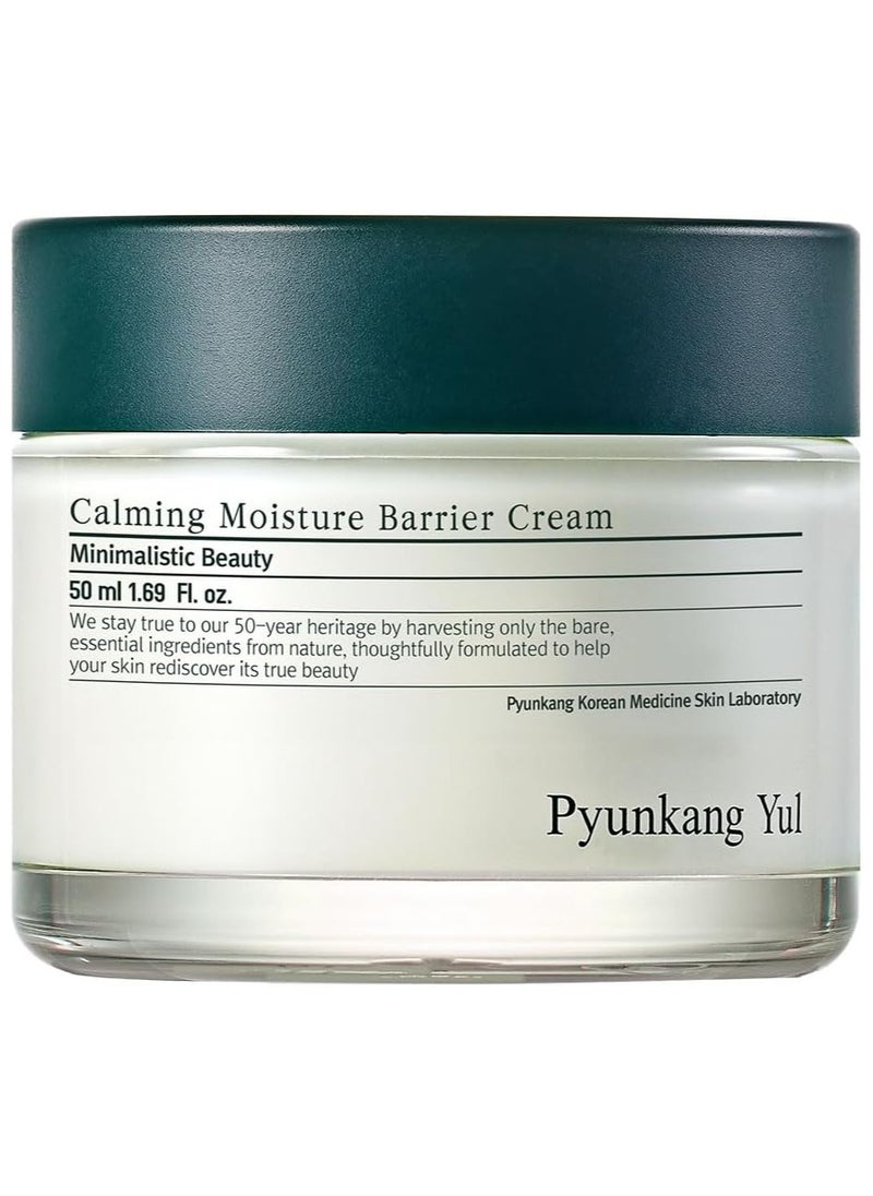 Calming Moisture Barrier Cream - Ceramides Skin Care Moisturizing Cream Containing Hyaluronic Acid Tea Tree, Shea Butter, Squalene and Cica - K Beauty Daily Face Moisturizer - 1.7 Fl. Oz.