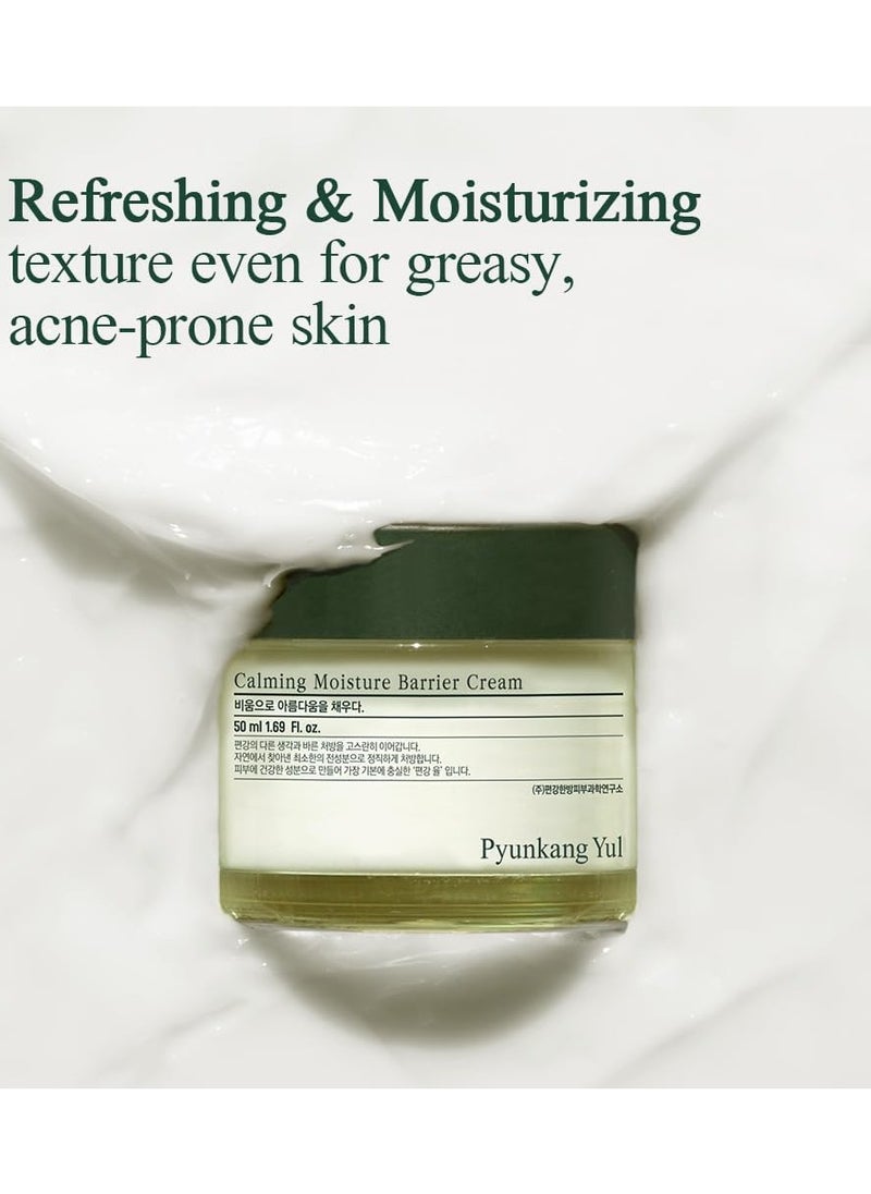 Calming Moisture Barrier Cream - Ceramides Skin Care Moisturizing Cream Containing Hyaluronic Acid Tea Tree, Shea Butter, Squalene and Cica - K Beauty Daily Face Moisturizer - 1.7 Fl. Oz.