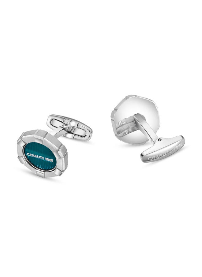 Cuff 3G CufflinksBlue Plating and Iconic LogoTimeless Elegance for Men