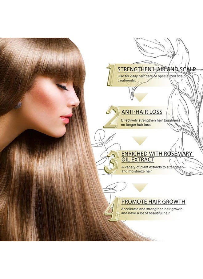 Hair Growth Oil, Rosemary Hair Growth Essential Oil, Anti Hair Loss Fast Regrowth Essence, Repair Damaged Frizzy Thinning Scalp Hair-restorer Dense, Hair Growth Serum, 60ml/2 fl.oz