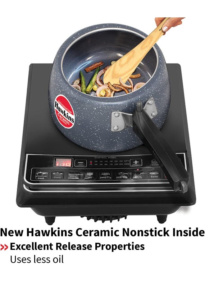 Hawkins Ceramic NS Pressure Cooker 3 Ltr Ind.