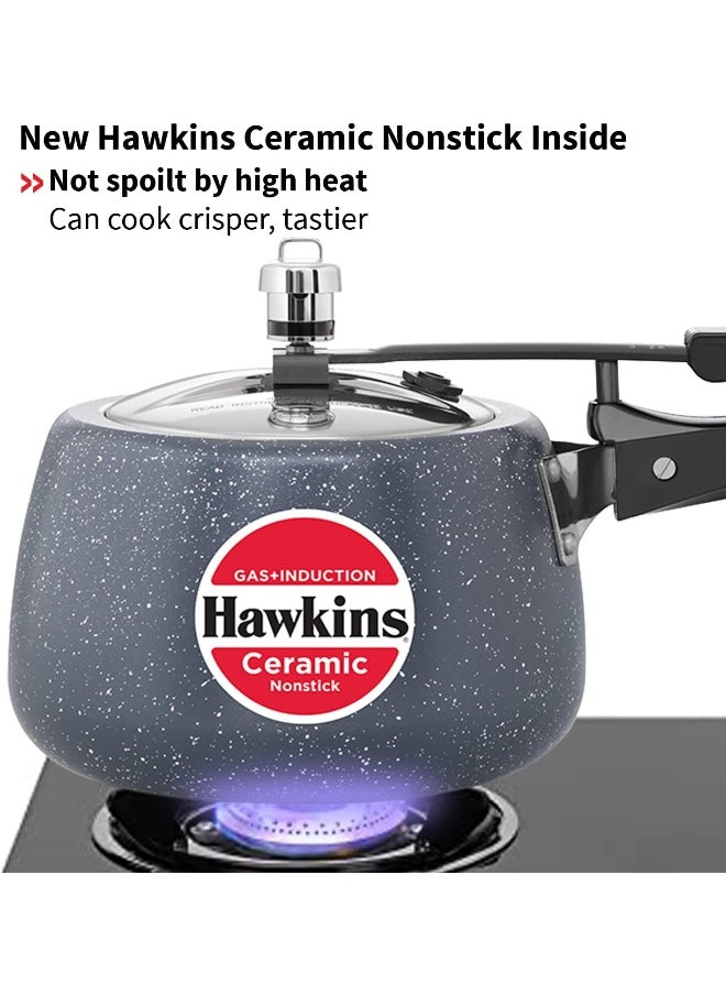 Hawkins Ceramic NS Pressure Cooker 3 Ltr Ind.