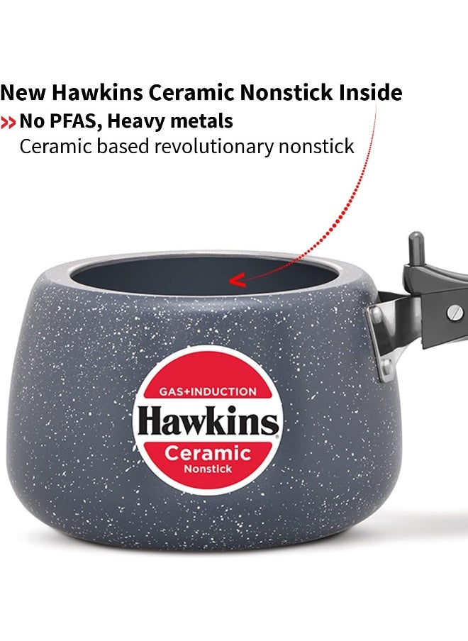 Hawkins Ceramic NS Pressure Cooker 3 Ltr Ind.