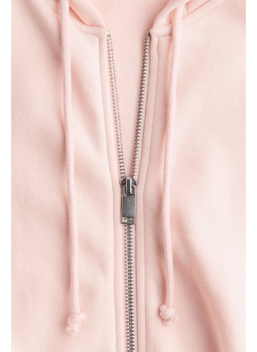 Cropped Zip-Through Hoodie