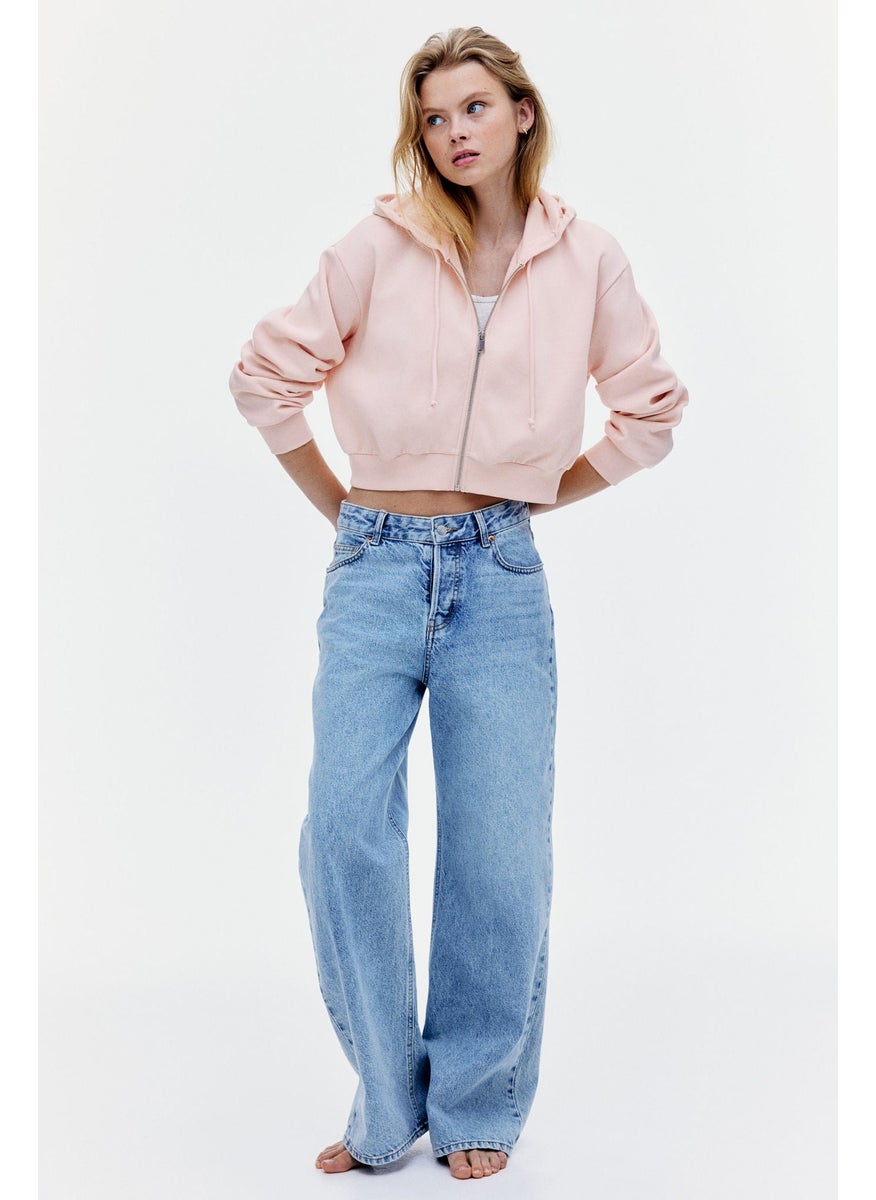 Cropped Zip-Through Hoodie