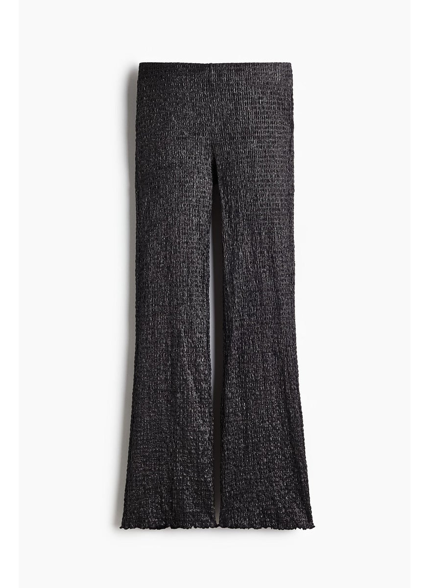 Smocked Flared Trousers