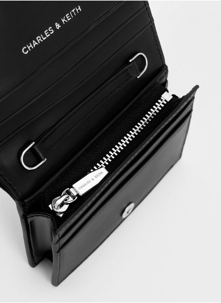 Sloane Chain-Handle Wallet & Crossbody Bag - Black