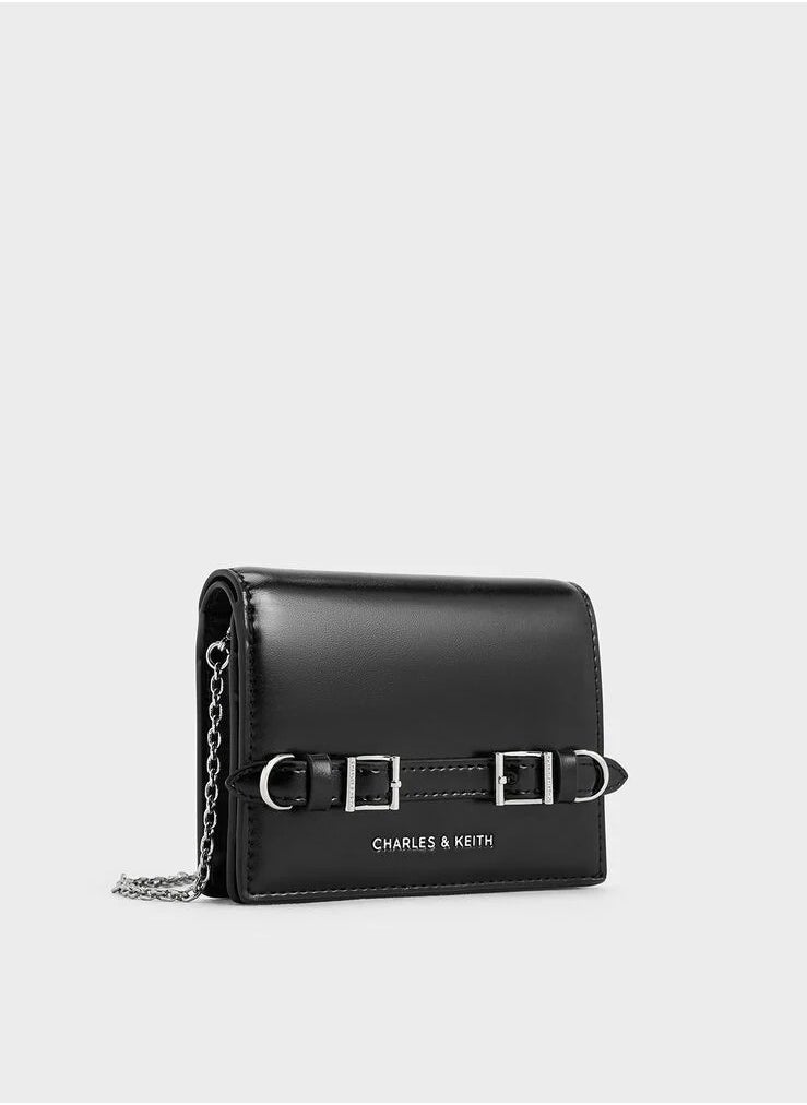 Sloane Chain-Handle Wallet & Crossbody Bag - Black