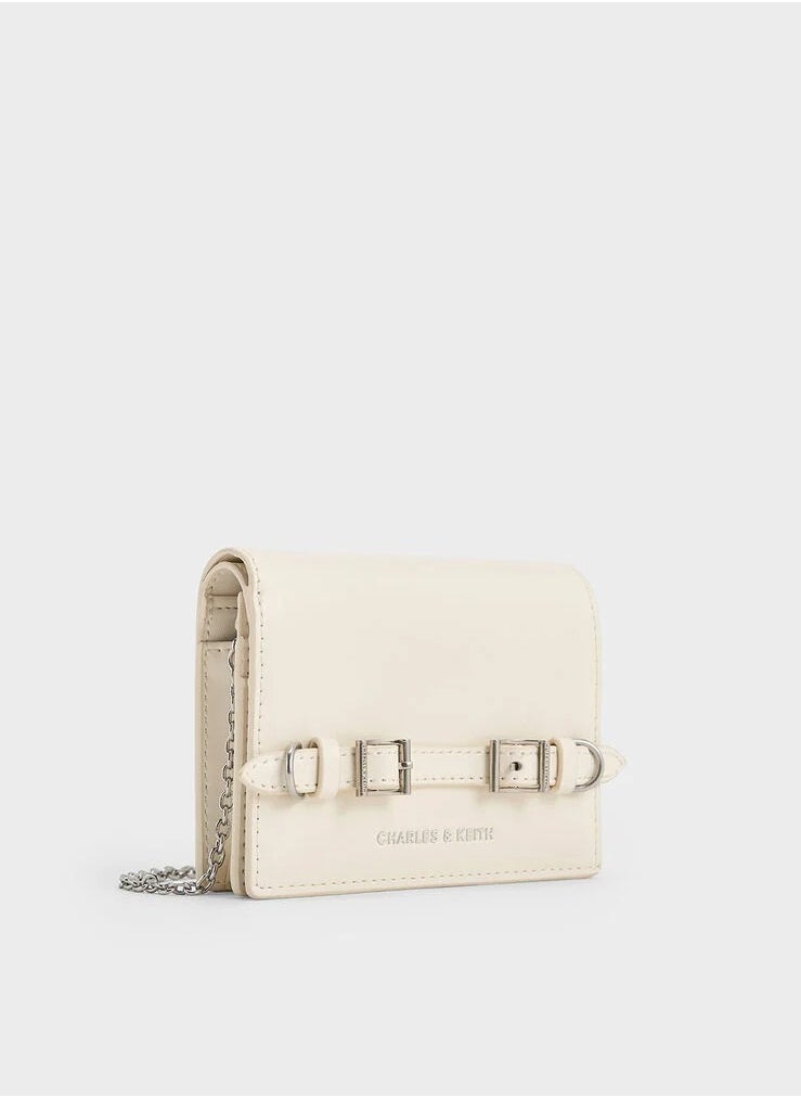 Sloane Chain-Handle Wallet & Crossbody Bag - Cream