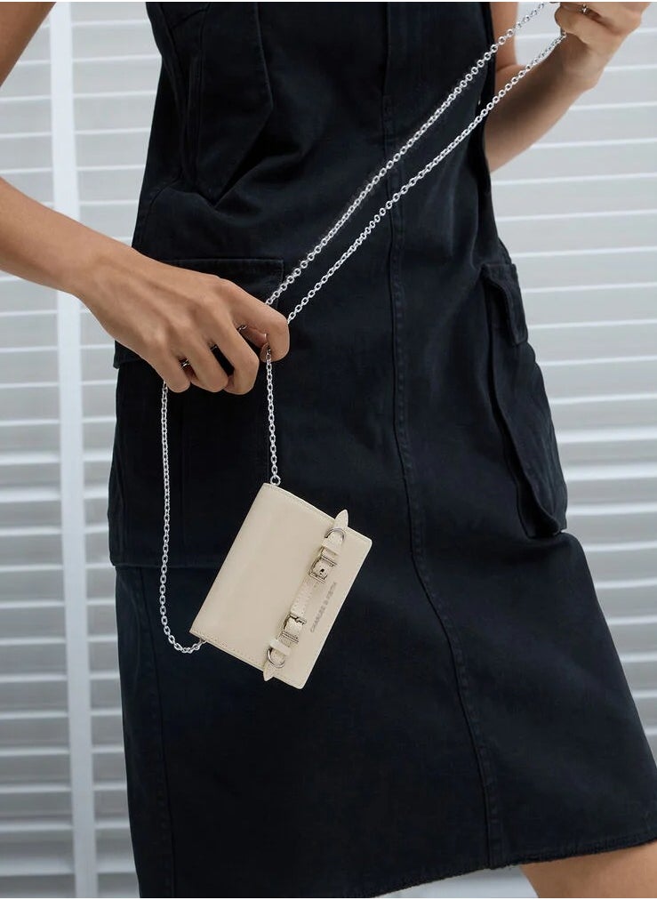 Sloane Chain-Handle Wallet & Crossbody Bag - Cream