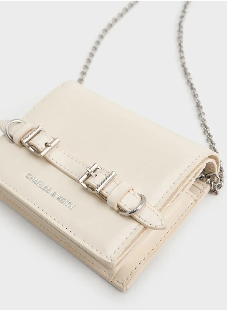 Sloane Chain-Handle Wallet & Crossbody Bag - Cream