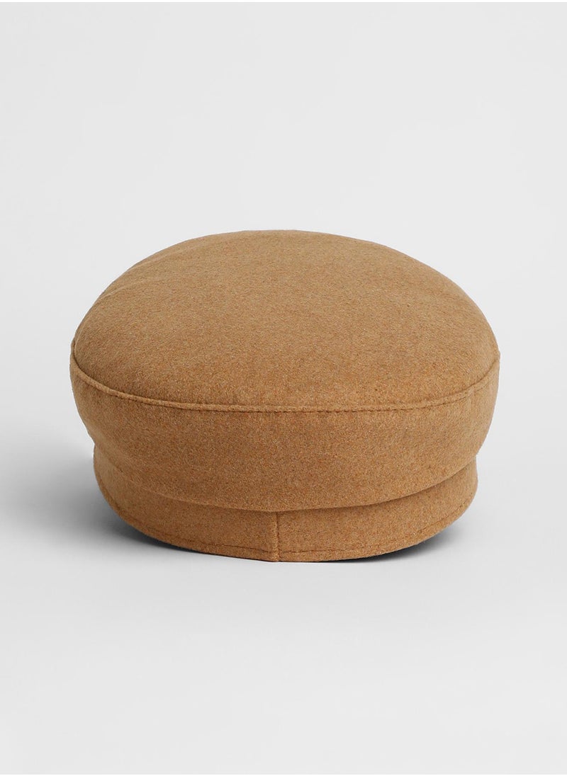 Chain-Lined Breton Cap - Sand Beige