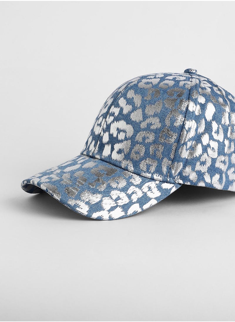 Metallic Leopard Baseball Cap