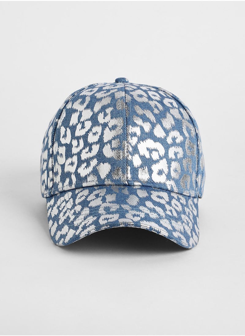 Metallic Leopard Baseball Cap