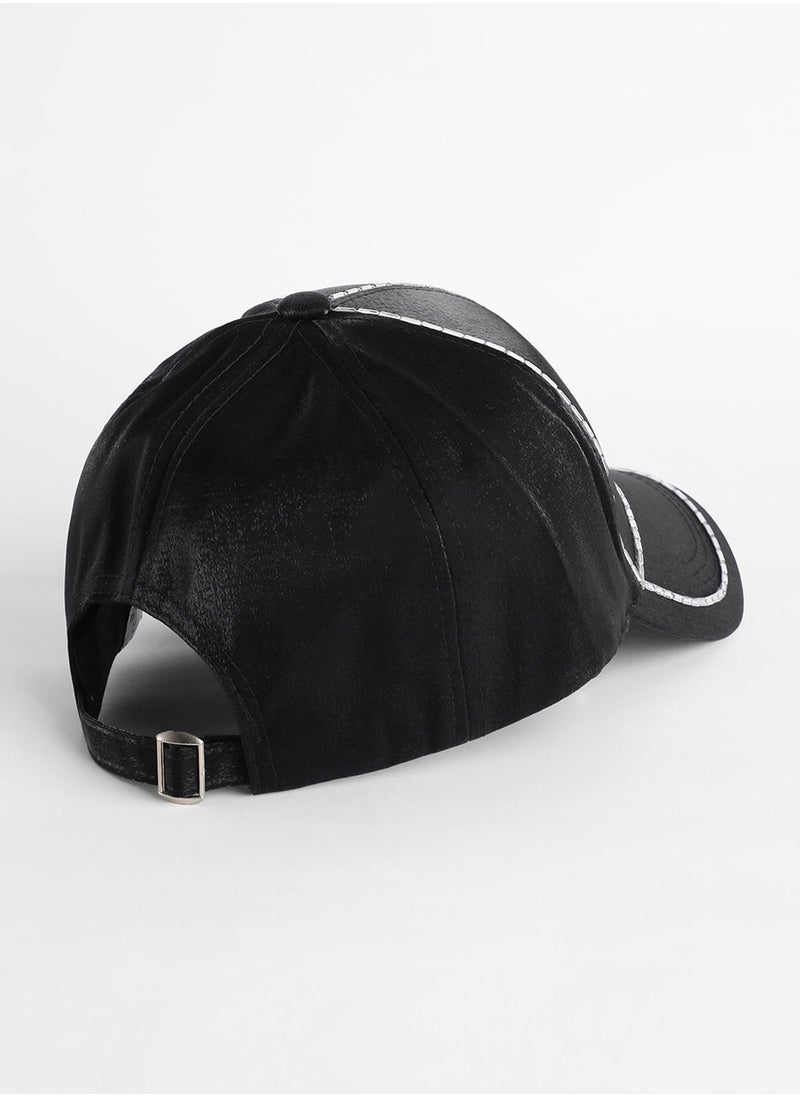 Embellished Lined Baseball Cap