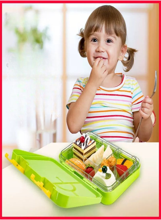 Bento box compartments Bento Lunch Box for Kids Toddlers Dishwasher Safe BPA Free Removable Plastic Tray for Kids