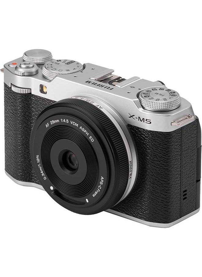 VILTROX 28mm f4.5 Pancake Lens Fuji x, AF 28mm f4.5 X Mount Lens for Fujifilm, Pancake Lens Fuji x Mount for Fujifilm X-T5 X-H2 X-T50 X-M5 X-T30 II X-Pro3 X-S20 X-E4