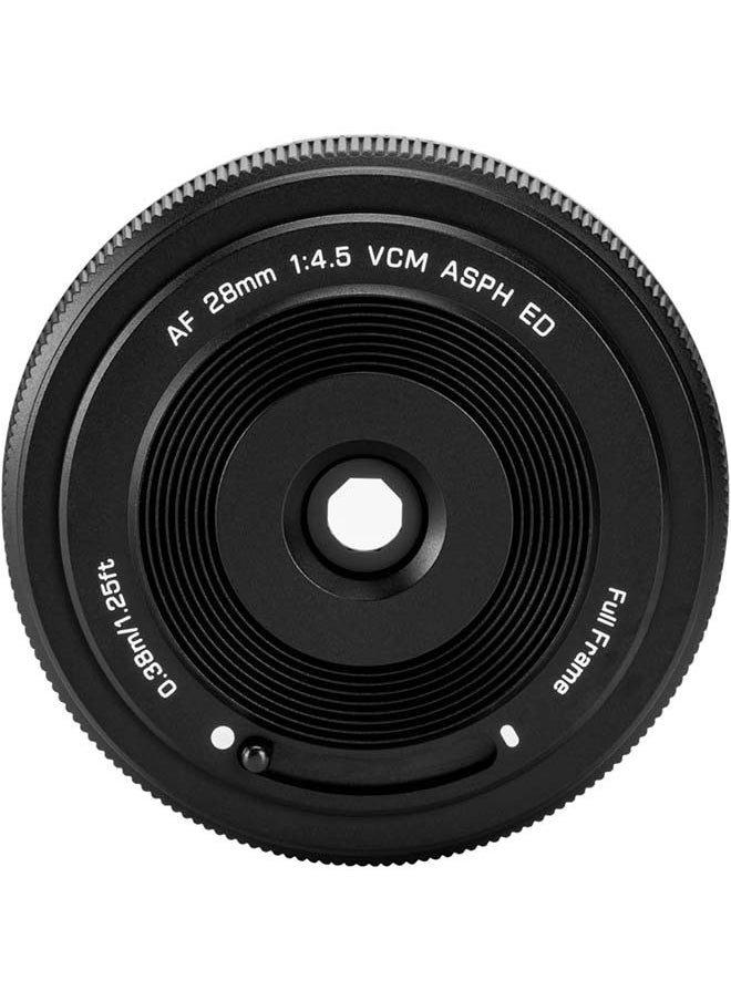 VILTROX 28mm f4.5 Pancake Lens for Sony E, Auto Focus 28mm f/4.5 FE Chips-Size Ultra-Thin Full Frame Lens for Sony E Mount