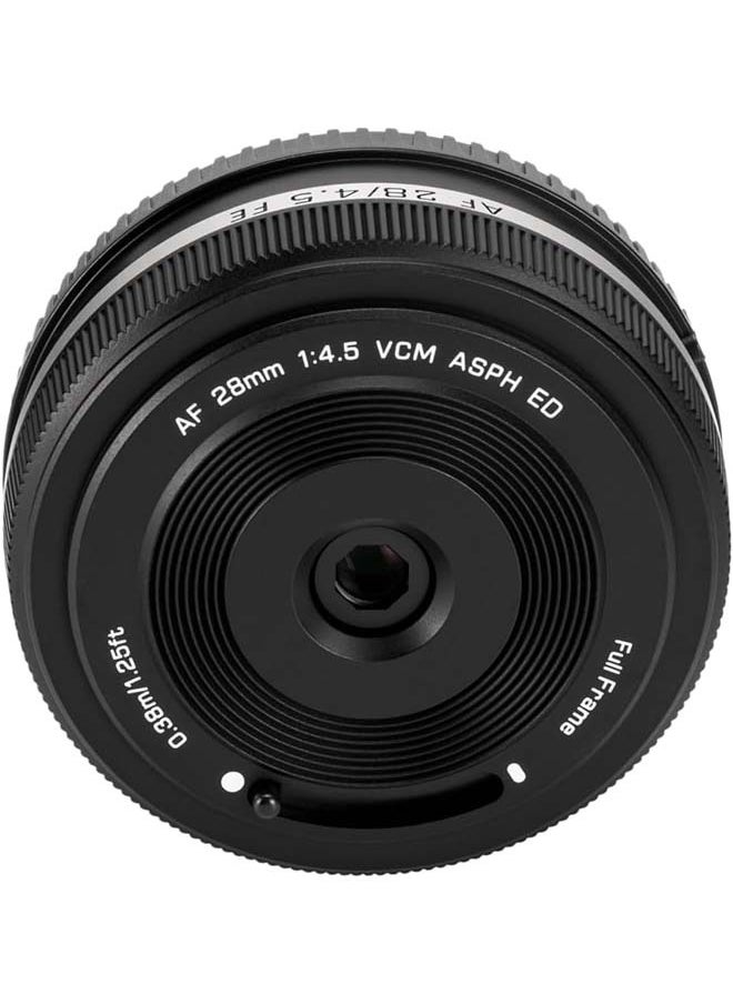 VILTROX 28mm f4.5 Pancake Lens for Sony E, Auto Focus 28mm f/4.5 FE Chips-Size Ultra-Thin Full Frame Lens for Sony E Mount