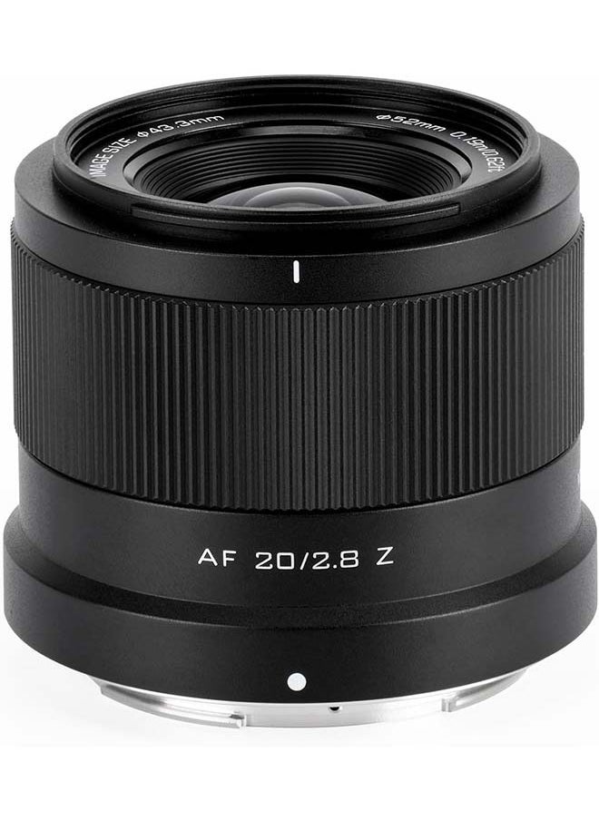 VILTROX 20mm F2.8 Z-Mount Full Frame AF Prime Wide Angle Lens for Nikon Z Mount Z8 Z9 Z6 Z7 Z6 II Z7 II Z5 Z5