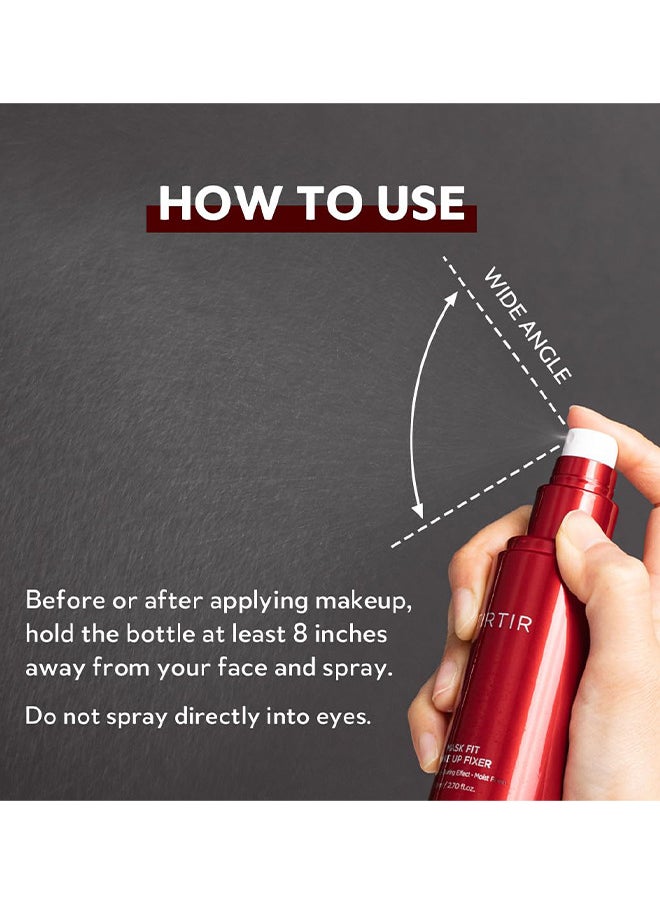 TIRTIR Mask Fit Make-Up Fixer, 24H Long Lasting Makeup Finishing Setting Spray, Lightweight And Non-Greasy, 80ml / 2.7 Fl Oz
