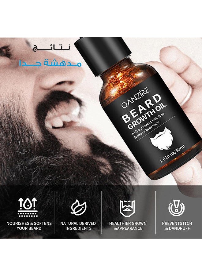 Beard Growth Oil Care, Stimulate Beard Growth Serum For Facial Hair Treatment, 30ml