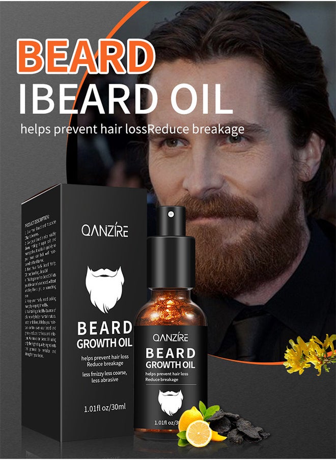 Beard Growth Oil Care, Stimulate Beard Growth Serum For Facial Hair Treatment, 30ml