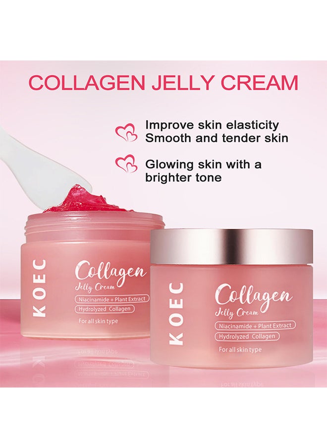 Collagen Jelly Cream, Boost Elasticity And Hydration, Reduce Fine Lines And Dullness, 100ml