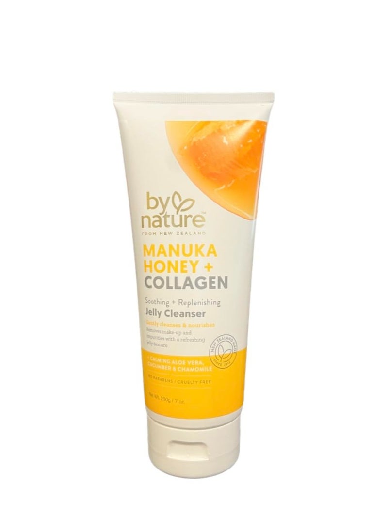 By Nature Manuka Honey+Collagen Jelly Cleanser, 7 Fl Oz (Pack of 1)
