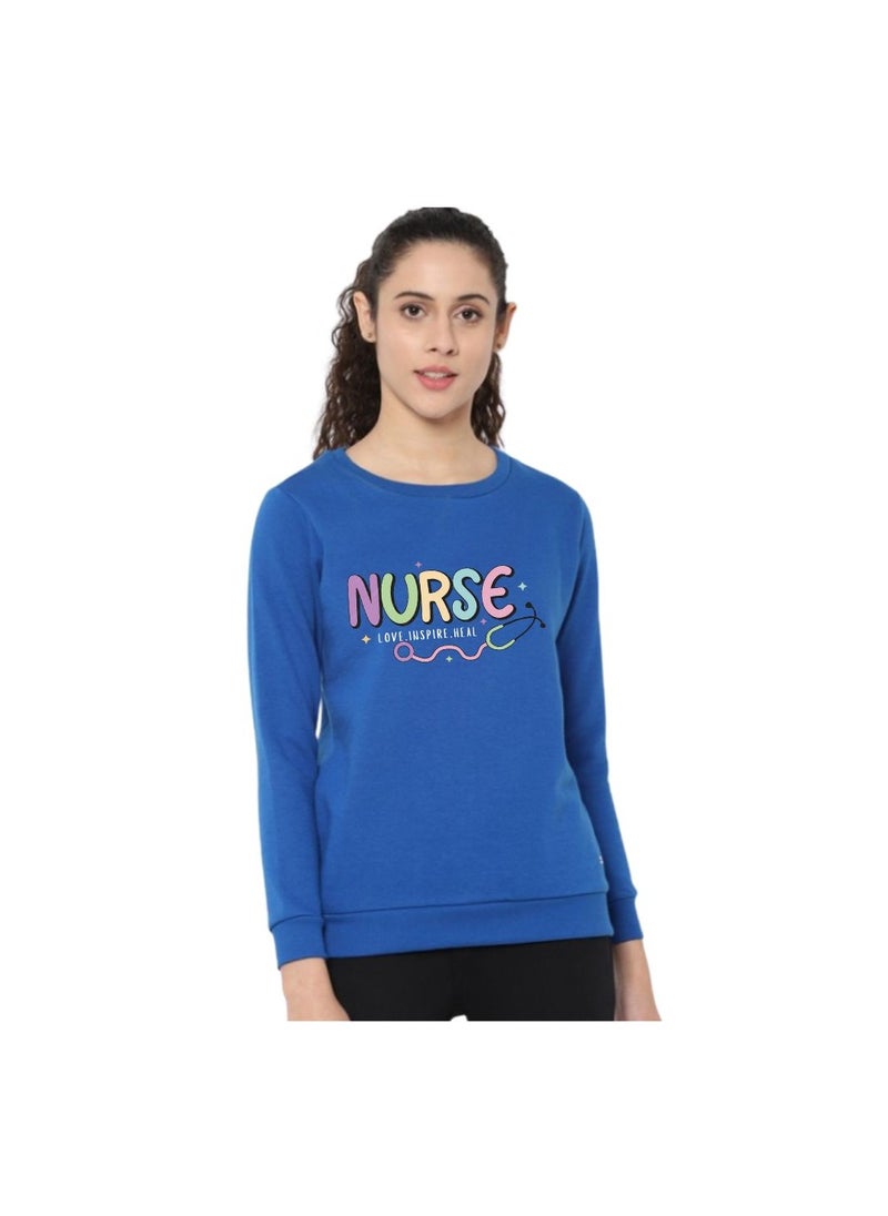 International Nurse Day Sweatshirt For Women-Full Sleeve|Cotton Fabric|Round Neck|Ideal For International Nurse Day,Sports
