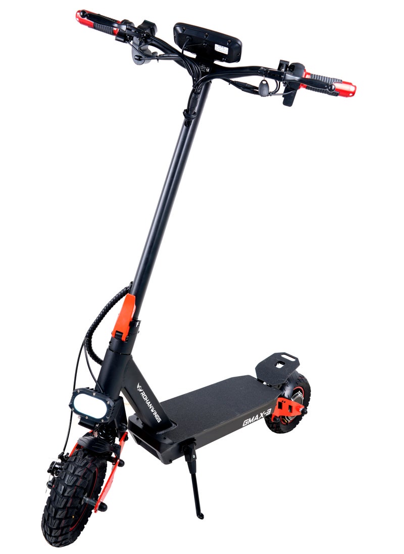 RW G max 3 | 48v18ah battery | 50 km range with front /rear shock and also with big dashboard Electric Scooter | Big Digital Display, 10