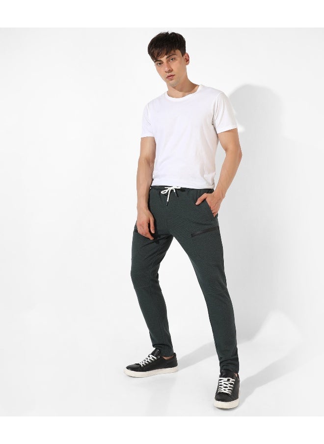 Men's Solid Charcoal Grey Regular Fit Trackpants