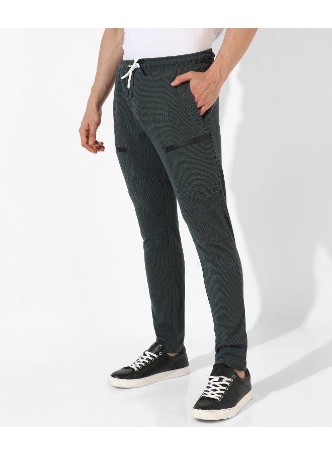 Men's Solid Charcoal Grey Regular Fit Trackpants