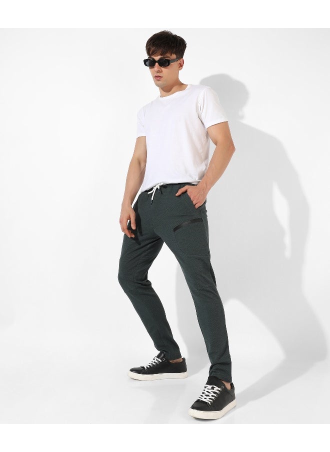 Men's Solid Charcoal Grey Regular Fit Trackpants