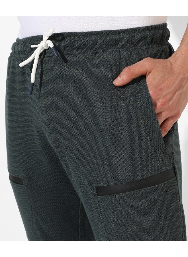 Men's Solid Charcoal Grey Regular Fit Trackpants