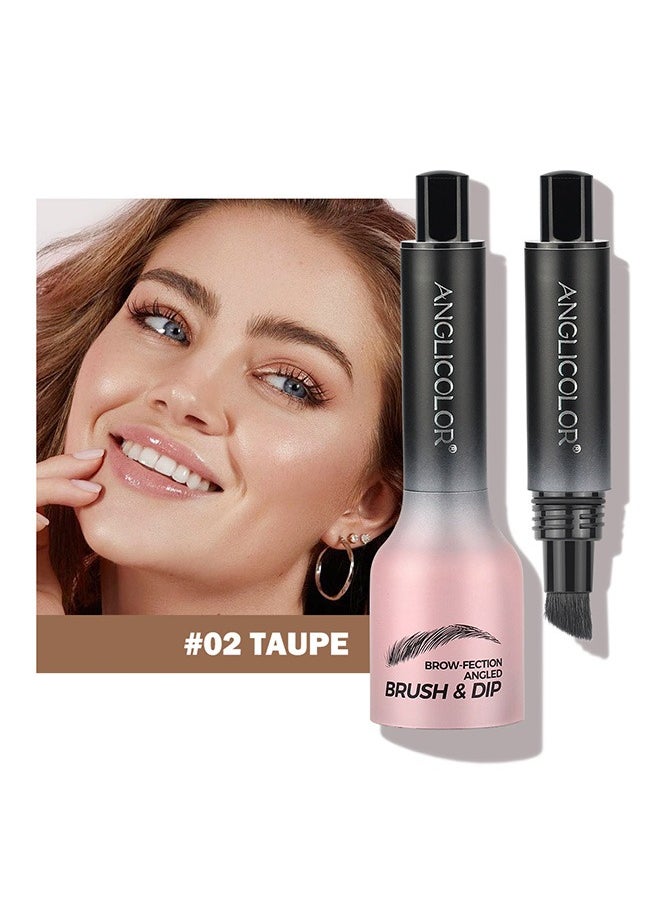 Upgraded Liquid Microblading Eyebrow Pen, Teardrop Angled Micro Eyebrow Brush To Microblading Eyebrow, Hair-Like Strokes, Natural Easy To Color Long Lasting Quick Drying (#02Taupe)