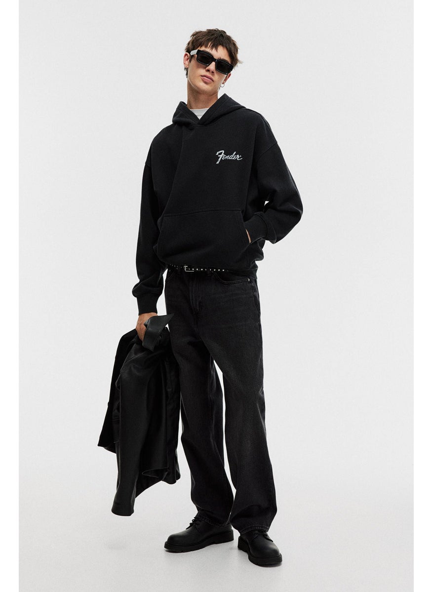 Oversized Fit Printed Hoodie