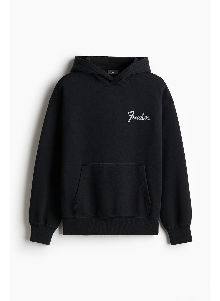 Oversized Fit Printed Hoodie