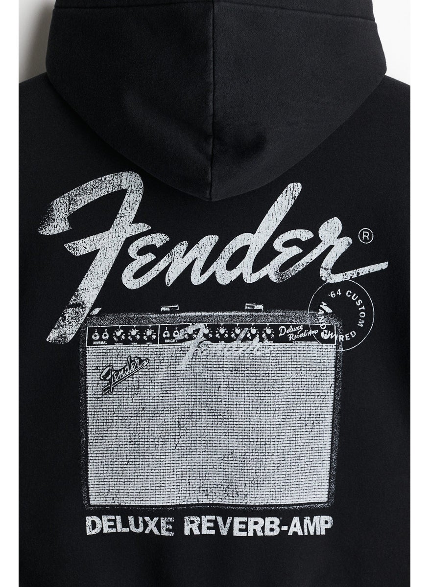 Oversized Fit Printed Hoodie