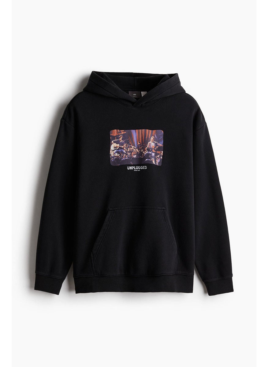 Relaxed Fit Nirvana Printed Hoodie