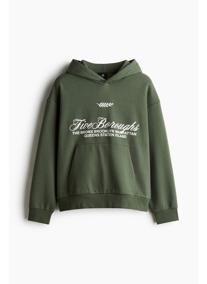 Loose Fit Printed Hoodie