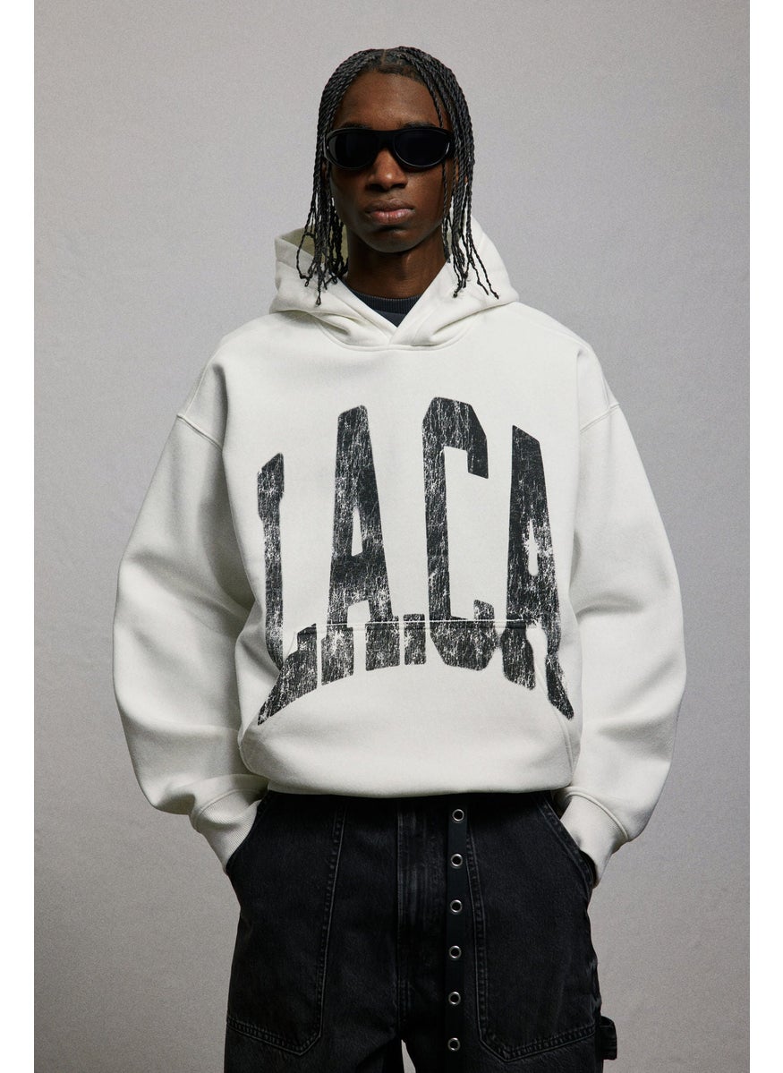 Loose Fit Printed Hoodie