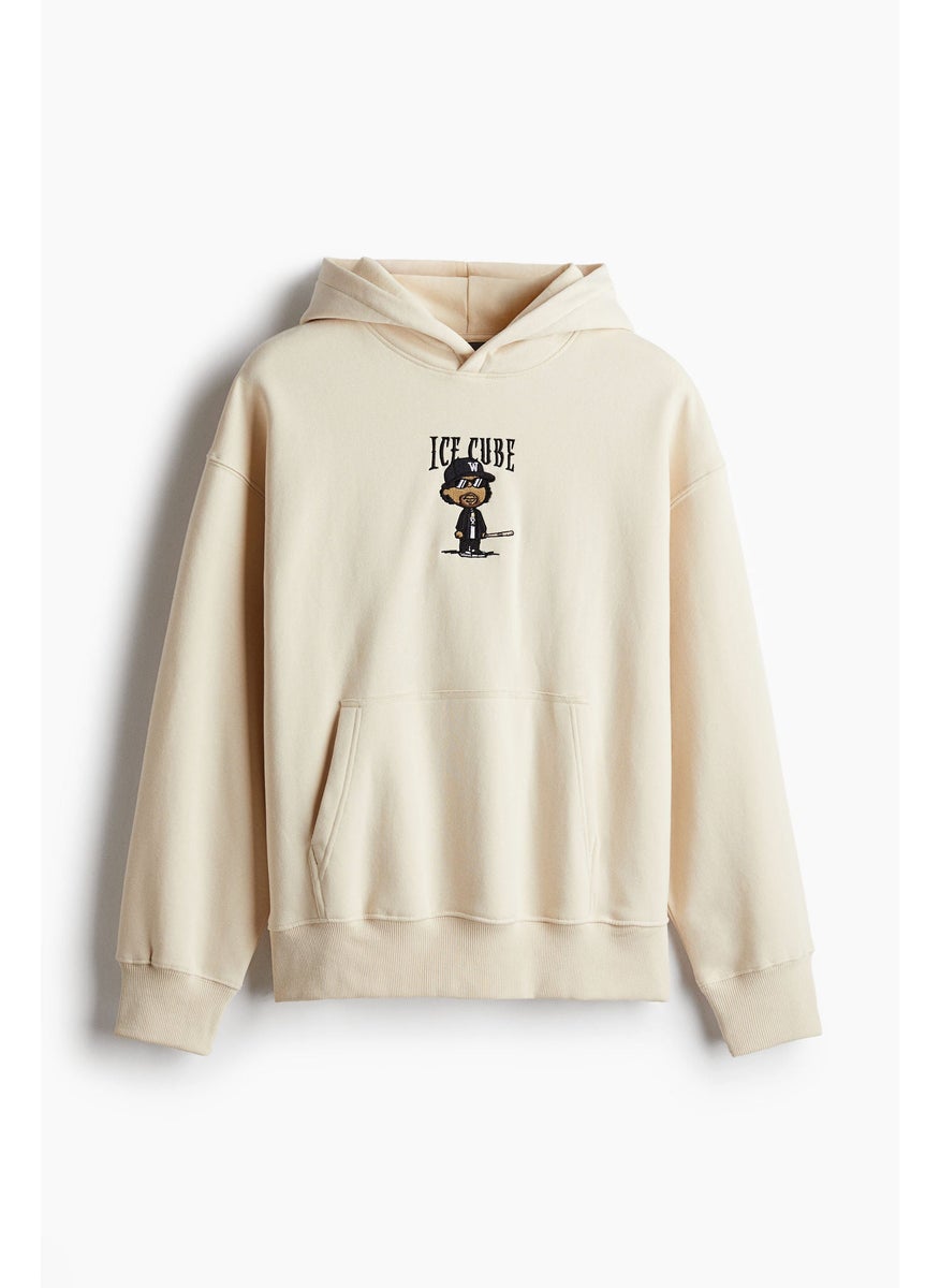 Oversized Fit Printed Hoodie
