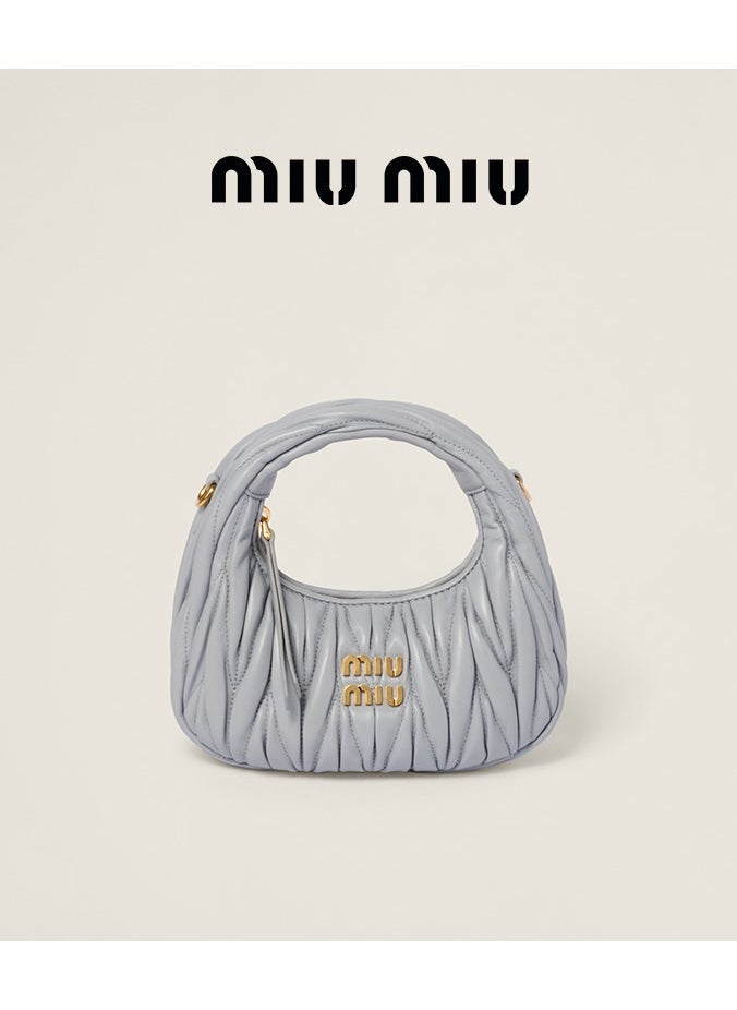 MIU Wander nappa leather hobo Shoulder Bag