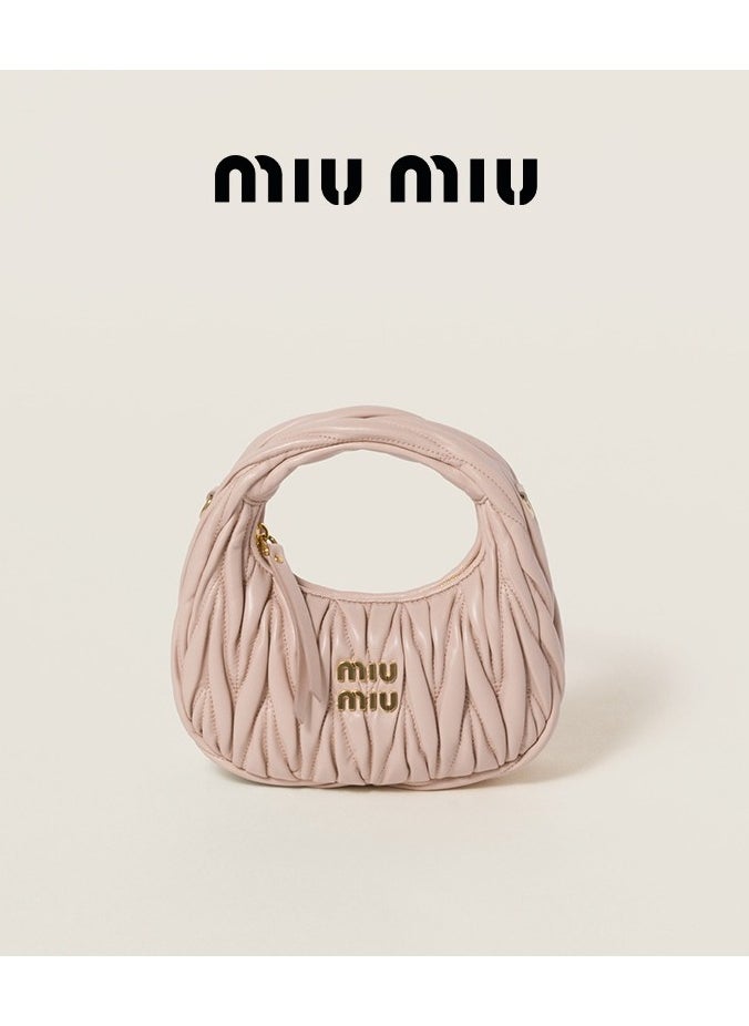 MIU Wander nappa leather hobo Shoulder Bag